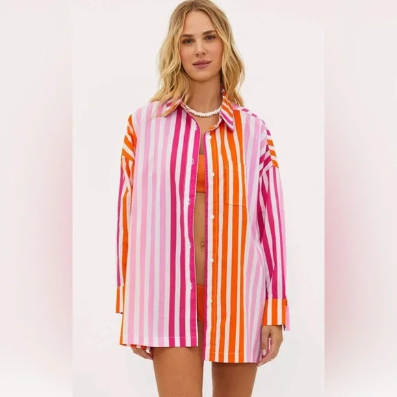 Beach Riot Alexa Swim Cover-Up Top S/M NEW - Picture 1 of 5